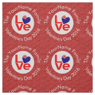 Tela Bandera Personalizada Red LOVE de Neozelandés