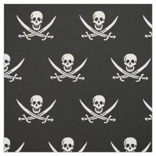 Tela Bandera Pirata Calavera Espadas Cruzadas