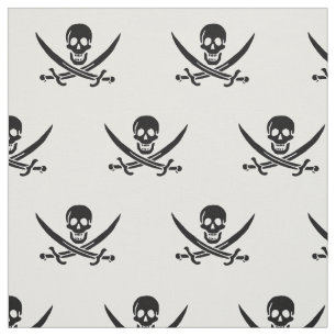 Tela Bandera pirata calavera espadas cruzadas