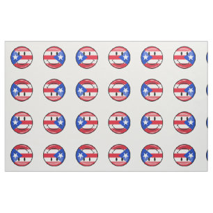 Tela Bandera puertorriqueña sonriente
