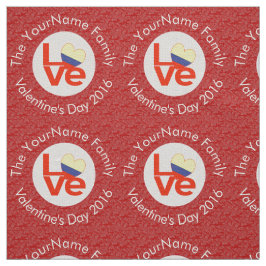 Tela Bandera Roja Colombiana Personalizada LOVE
