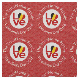 Tela Bandera Roja de AMOR personalizada de Bélgica