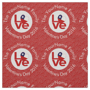 Tela Bandera Roja de Chile Personalizada LOVE