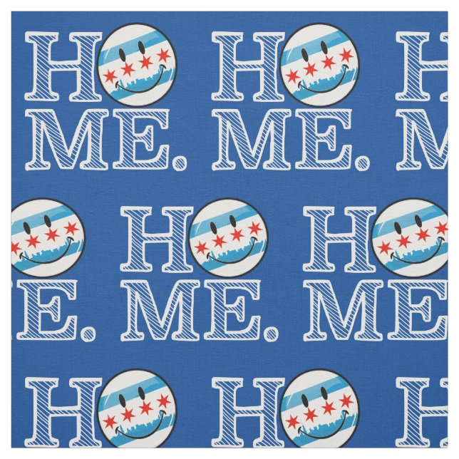 Tela Bandera sonriente Housewarmer de Chicago (Retal)