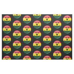 Tela Bandera sonriente redonda brillante de Ghanian