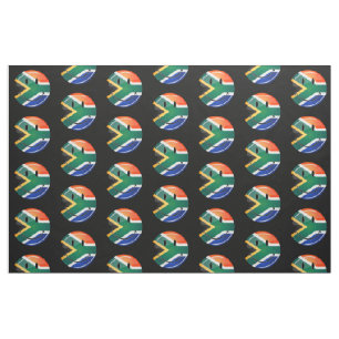 Tela Bandera sudafricana brillante redonda