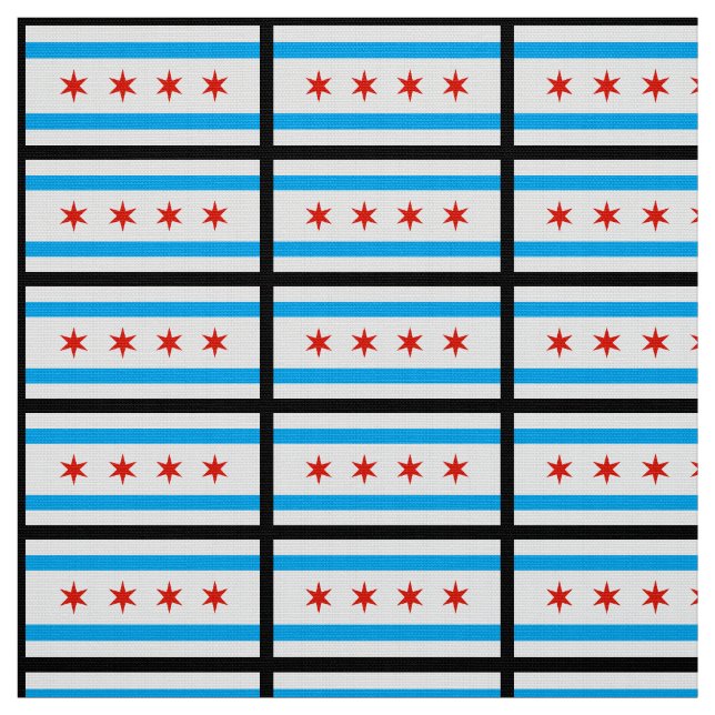Tela Bandera tradicional de Chicago (Retal)