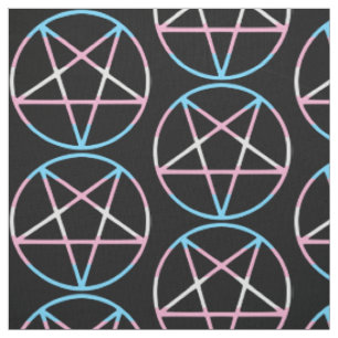 Tela bandera trans orgullo gay pentagrama transexual