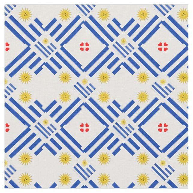 Tela Bandera uruguaya y moda de Uruguay (De cerca)