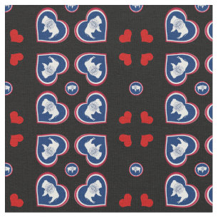 Tela Bandera Wyoming & Wyoming Hearts Fabric / Estados 