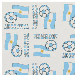 Tela Bandera y pelota de fútbol argentina