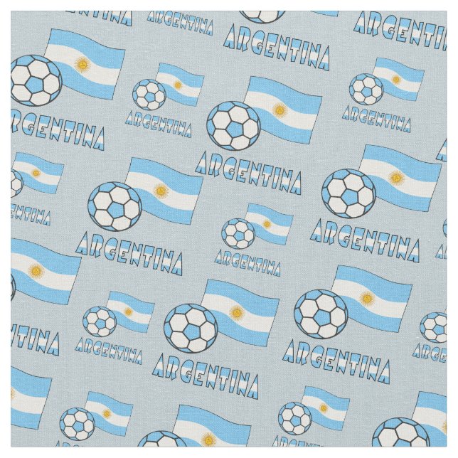 Tela Bandera y pelota de fútbol argentina (De cerca)