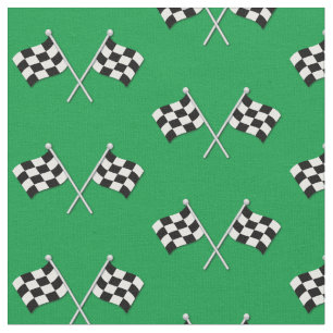 Tela Banderas de Carreras verde suave