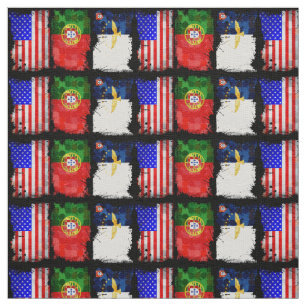 Tela Banderas de Estados Unidos de Portugal