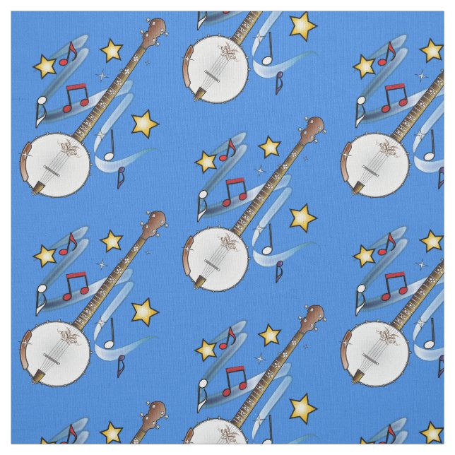 Tela Banjo con las notas y las estrellas (Retal)