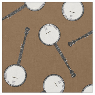 Tela Banjos Músico Musical Decoración Marrón