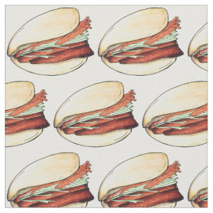 Tela Bao Buns Porkbelly Lotus Bun Comida China Imprimir