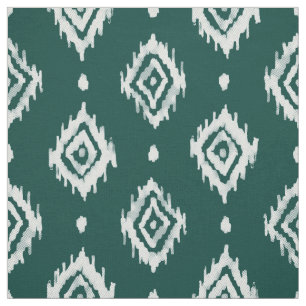 Tela BARBARRIO Boho Ikat Diamond Evergreen