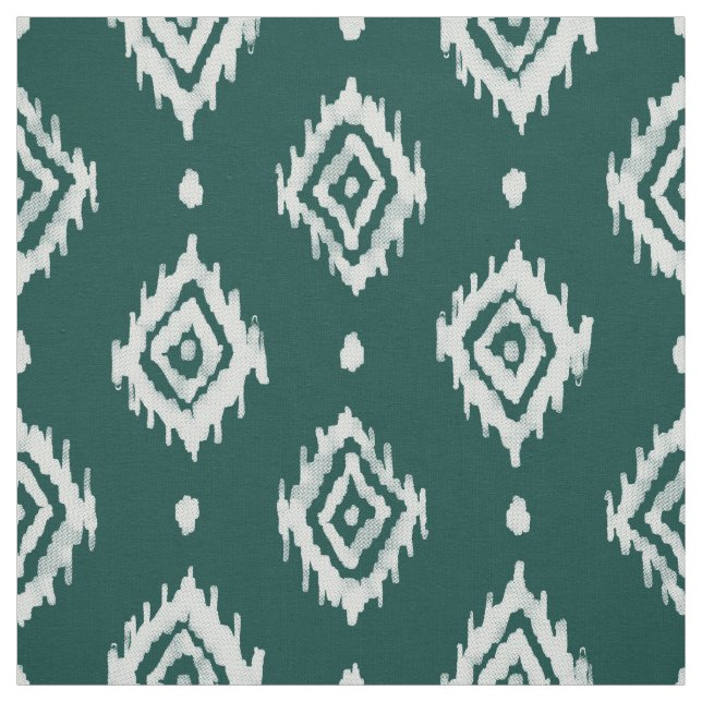 Tela BARBARRIO Boho Ikat Diamond Evergreen (Retal)