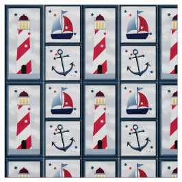 Tela Barco acuático, faro, nave de anclaje