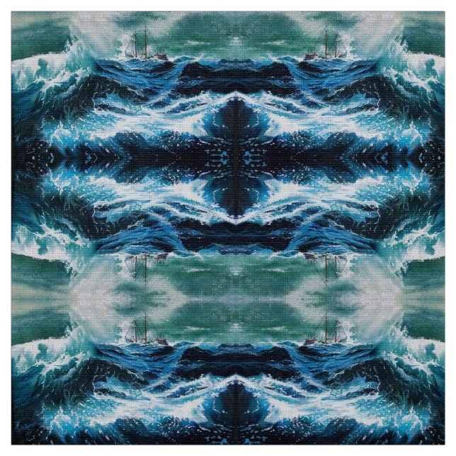 Tela Barco en el mar en tormenta (Retal)