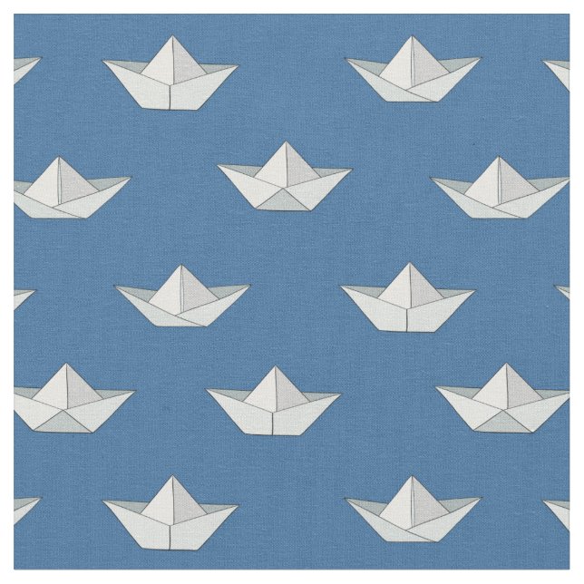 Tela Barcos de Origami en el modelo del agua (De cerca)