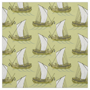 Tela Barcos de vela Ocean Green