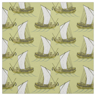 Tela Barcos de vela Ocean Green