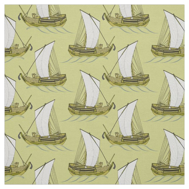 Tela Barcos de vela Ocean Green (Retal)