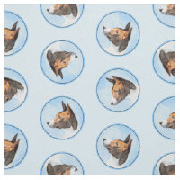 Basenji Pintura de castaño Brindle Rojo Cute Dog A