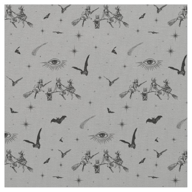 Tela Bat Witches (De cerca)
