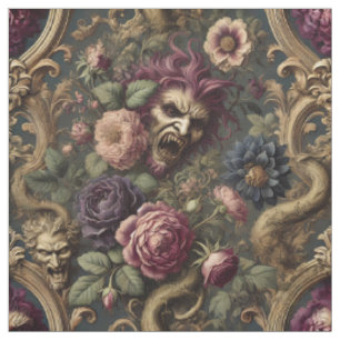 Tela Batallas y flores barrocas - Tile con declaración