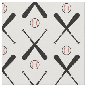 Tela Bates de béisbol cruzados, blancos - tamaño pers