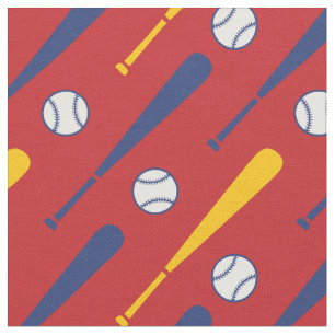 Tela Bates de béisbol rojo, amarillo y azul