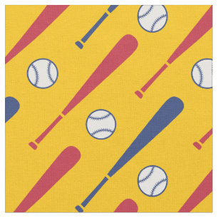 Tela Bates de béisbol rojo y azul marino