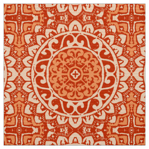Tela Batik al sudoeste de la mandala de Sun, naranja
