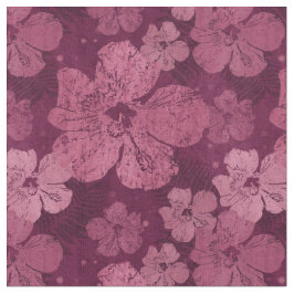 Tela Batik rosado de las flores del hibisco