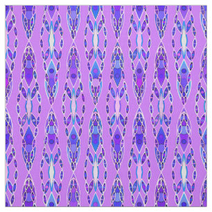 Tela Batik tribal - Lavanda, azul y violeta