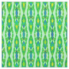 Tela Batik tribal - Moneda, verde esmeralda y azul