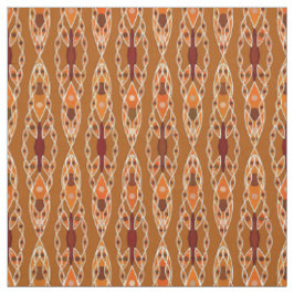 Tela Batik tribal - óxido, terracota y beige