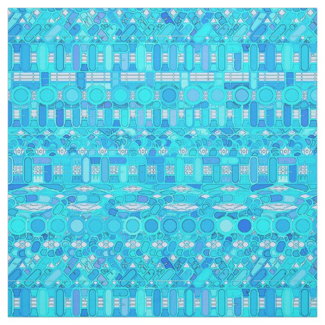 Tela Batik tribal - tonos azules (Retal)