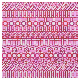 Tela Batik tribal - tonos rosa y burdeos