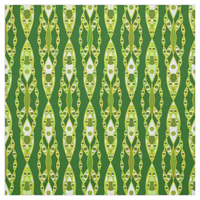 Tela Batik tribal - Verde oscuro y aguacate (Retal)