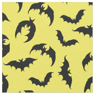 Tela Bats Gothic Halloween Deep Blue