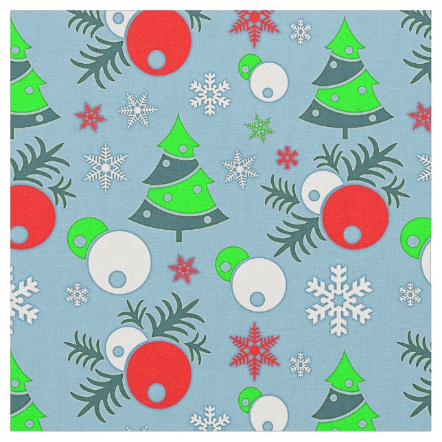 Tela Bauble de copo de nieve en árbol de Navidad con te (De cerca)