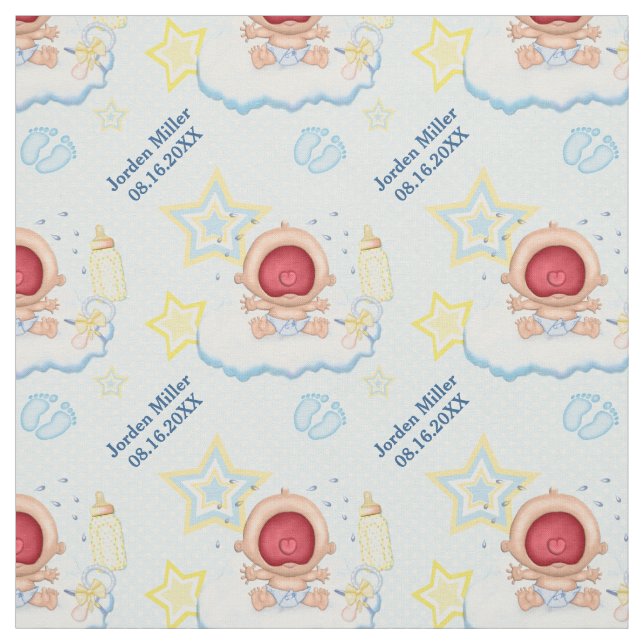 Tela Bawling Baby Boy - Personalizado Textos (Retal)