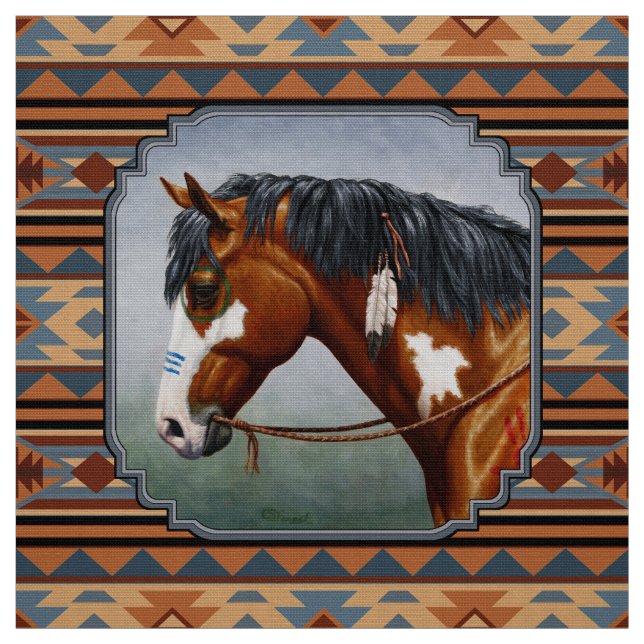 Tela Bay Pinto War Horse Southwestern Design (Retal)