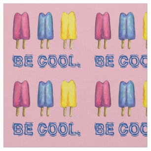 Tela Be Guay Watercolor Twin Pop Popsicles Color amaril