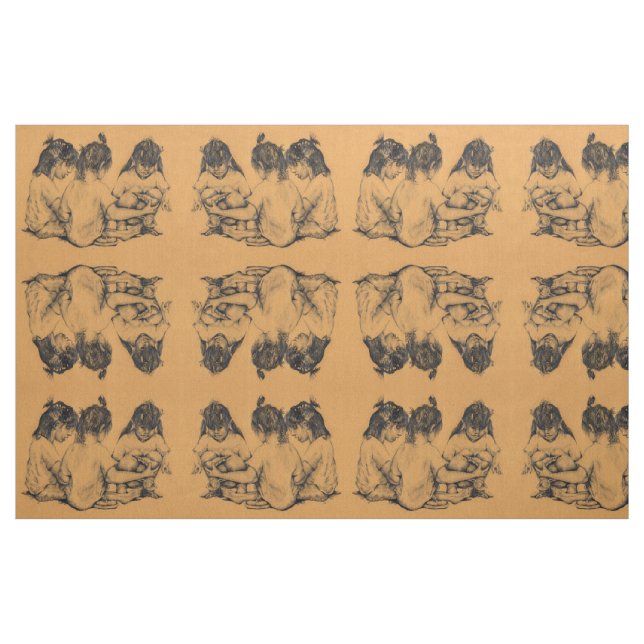 Tela Beach Bunnies ("Cuarto gordo" (fat quarter))