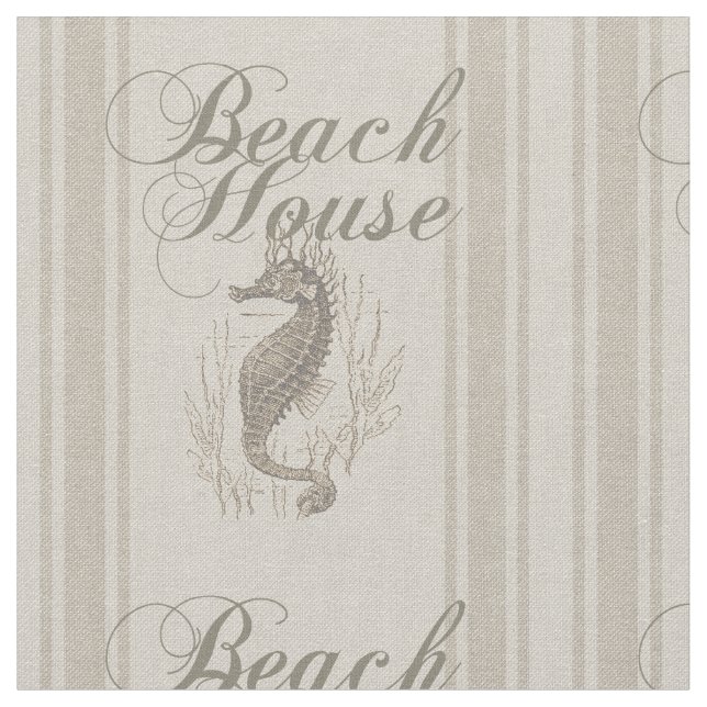 Tela Beach House Seahorse Seashore (De cerca)